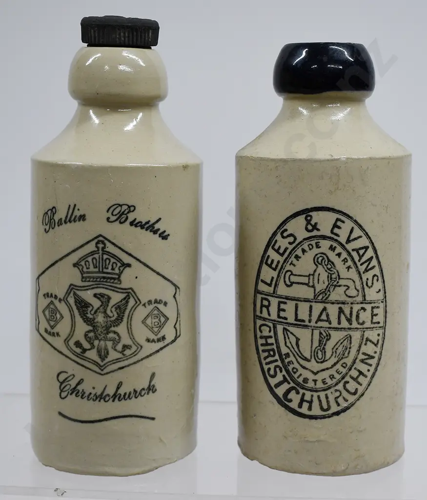 BALLIN BROTHERS & LEES & EVANS CHRISTCHURCH GINGER BEERS Image 1++