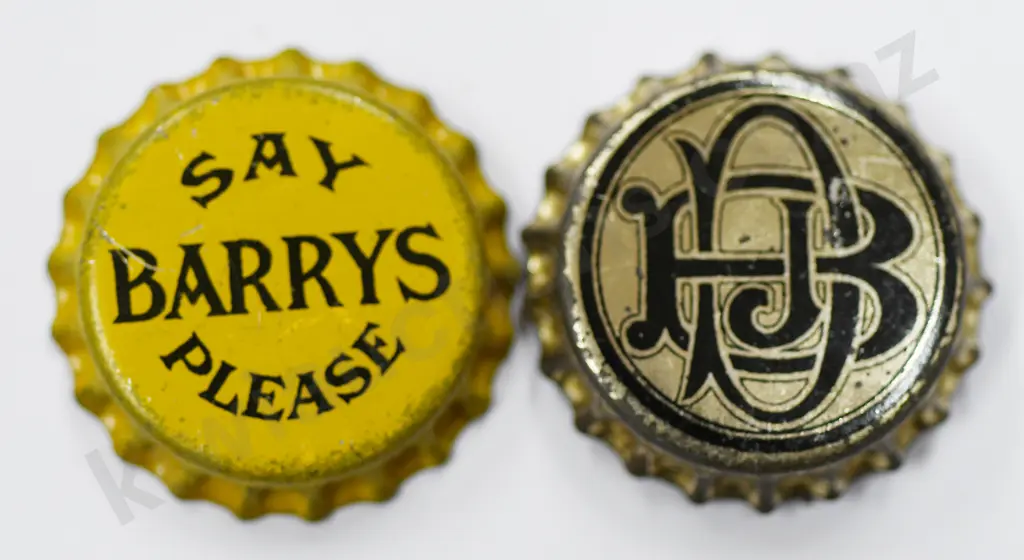 BARRYS GISBORNE CROWN TOP BOTTLE CAPS Image 1++