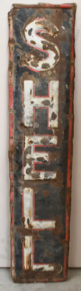 SHELL EARLY PRESSED STEEL SIGNS Image 1++