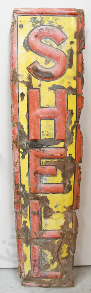SHELL EARLY PRESSED STEEL SIGNS Image 1++