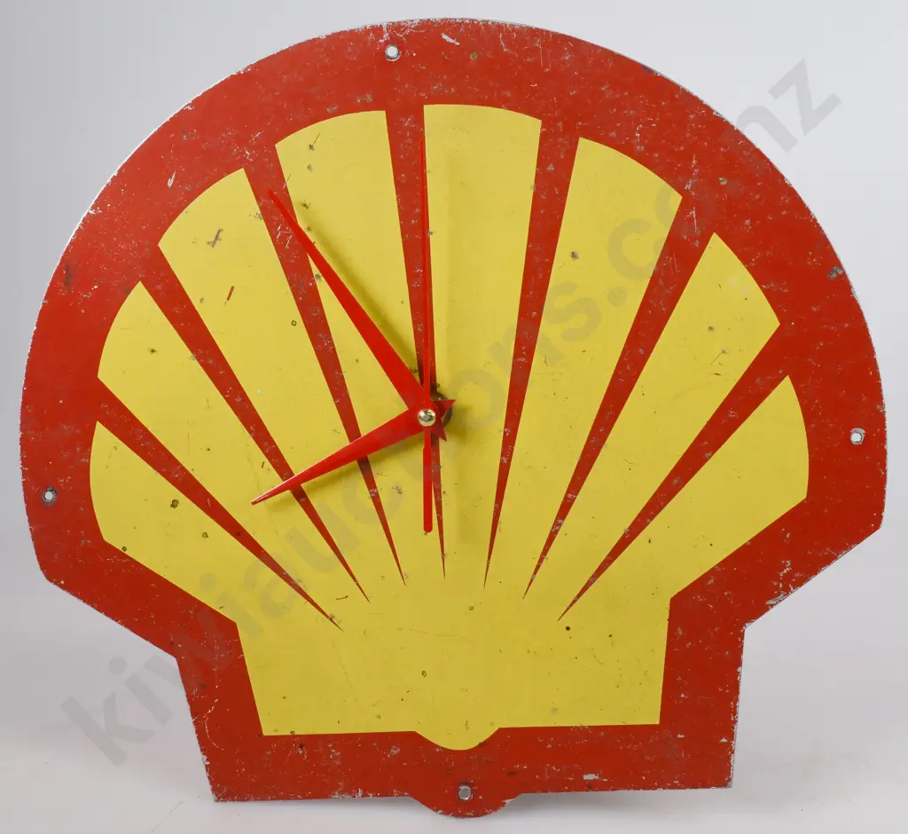 SHELL FUEL SIGN CLOCK Image 1++