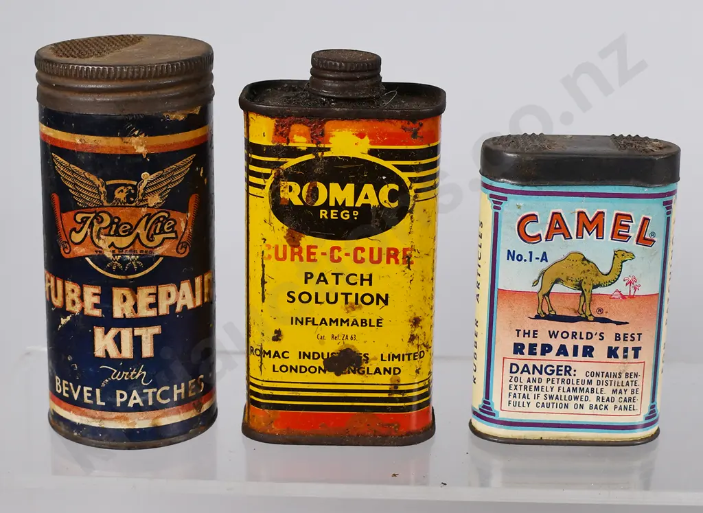 ASSORTED REPAIR KIT & OTHER TINS Image 1++