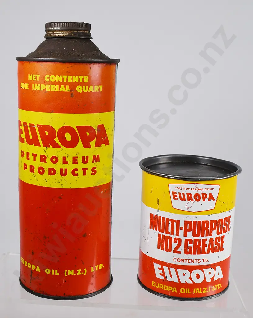 EUROPA OIL & GREASE TINS Image 1++