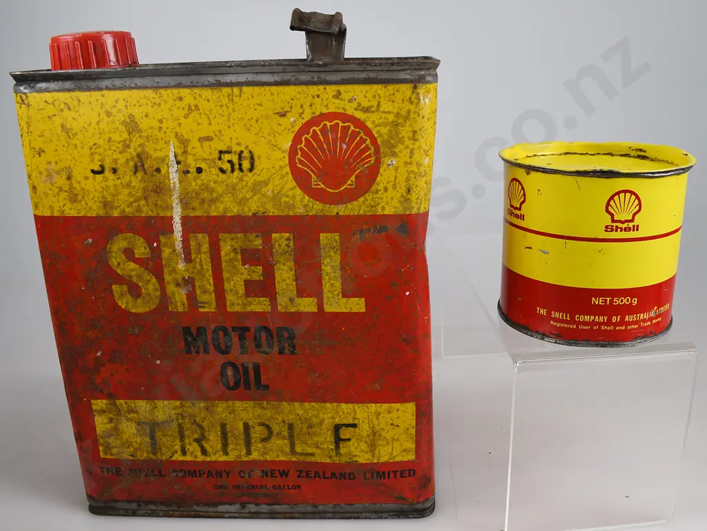 SHELL OIL & GREASE TINS Image 1++