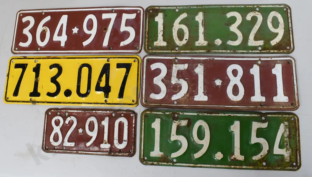NEW ZEALAND ASSORTED NUMBER PLATES Image 1++