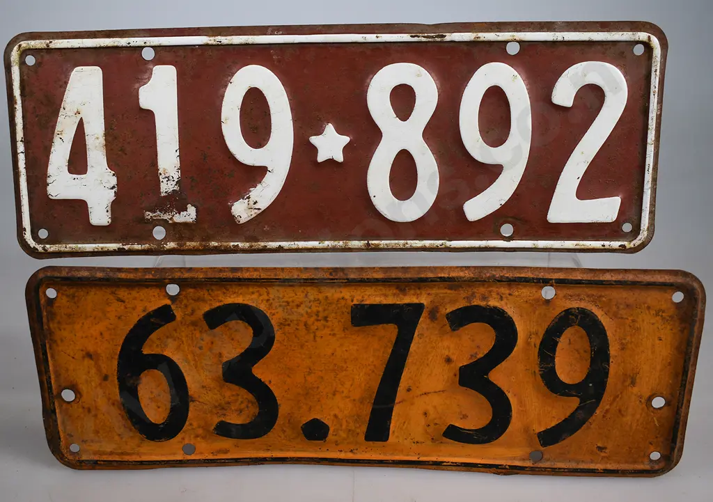 NEW ZEALAND ASSORTED NUMBER PLATES Image 1++