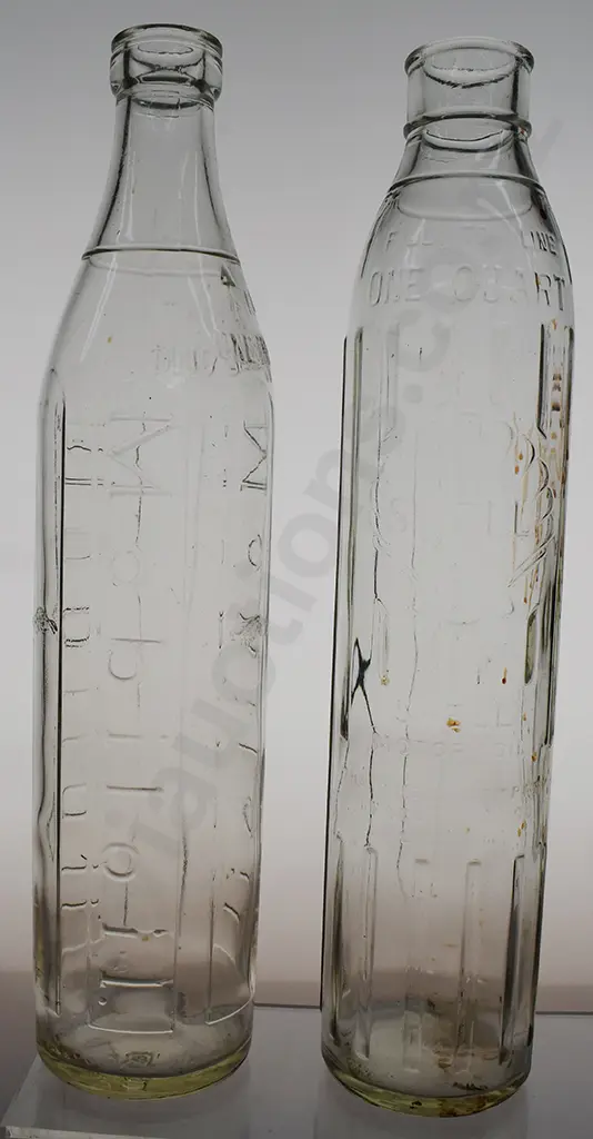 MOBIL AND SHELL QUART OIL BOTTLES Image 1++