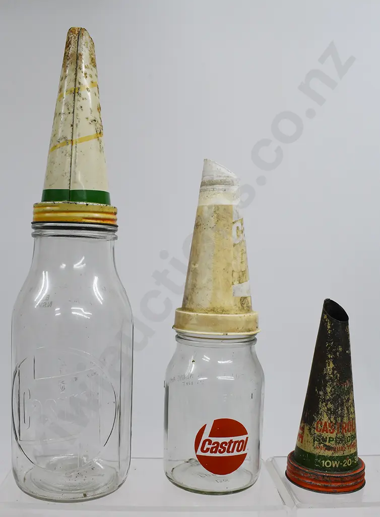 CASTROL OIL BOTTLES & POURERS Image 1++
