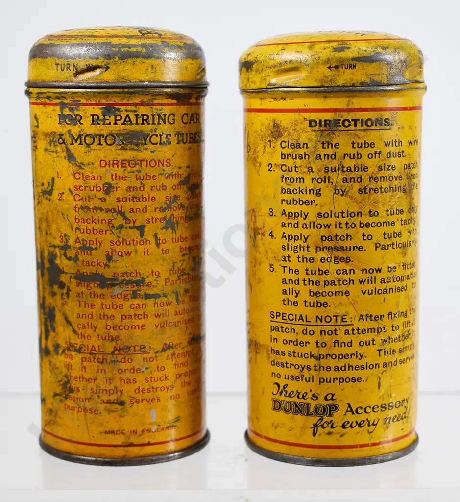DUNLOP REPAIR TINS, BOTTLE OPENERS Image 1++