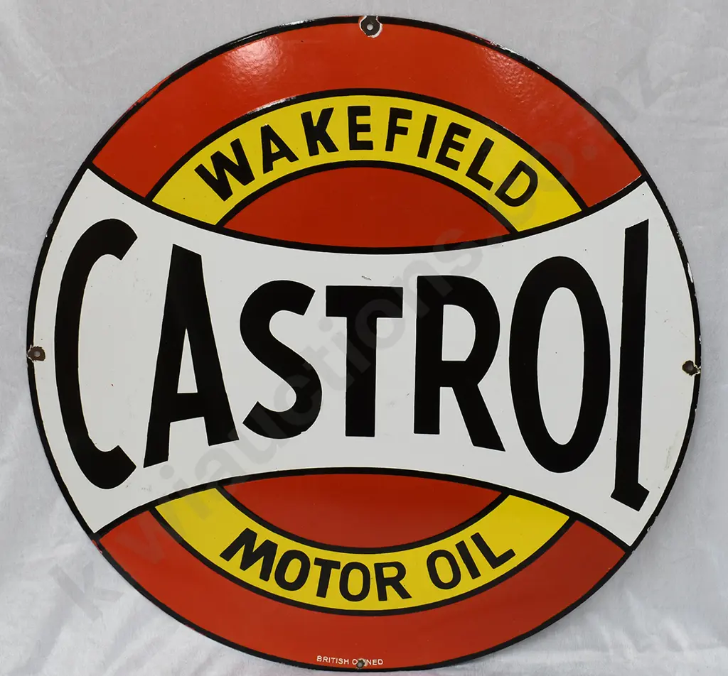 WAKEFIELD CASTROL MOTOR OIL ENAMEL SIGN Image 1++