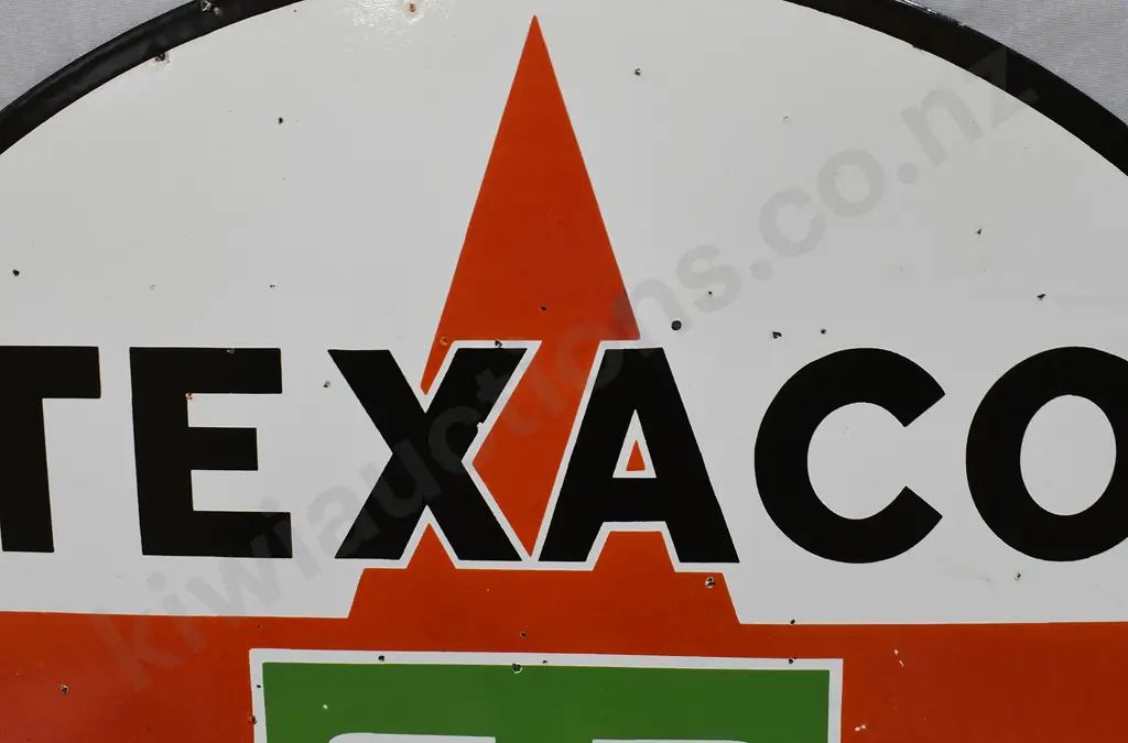 TEXACO ENAMEL SIGN Image 1++