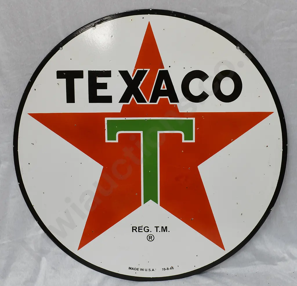 TEXACO ENAMEL SIGN Image 1++
