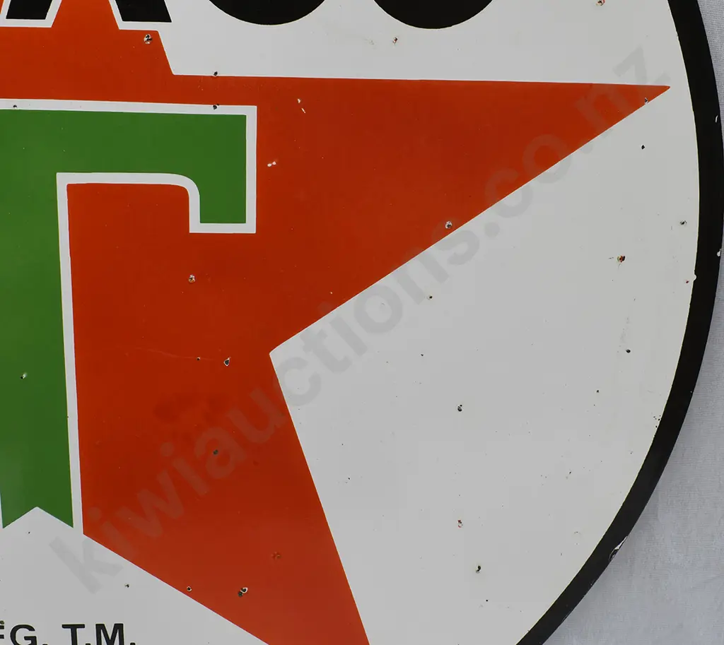 TEXACO ENAMEL SIGN Image 1++