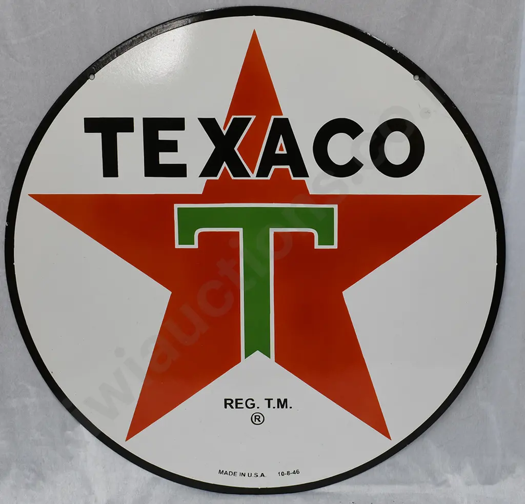 TEXACO ENAMEL SIGN Image 1++