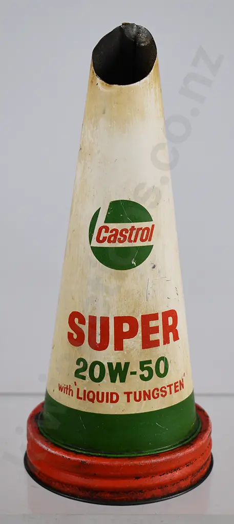 CASTROL SUPER 20W-50 PRESSED TIN, BOTTLE POURER Image 1++