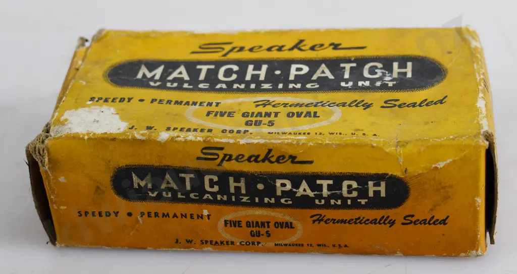 ROMAC CURE - C - CURE TYRE PATCH TIN & SPEAKER MATCH PATCH PACKET Image 1++