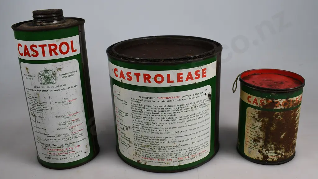 WAKEFIELD CASTROL OIL & GREASE TINS Image 1++