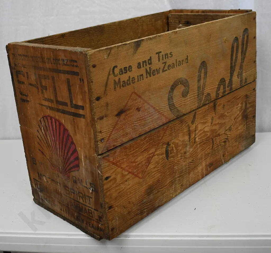 SHELL MOTOR OIL WOODEN BOX Image 1++