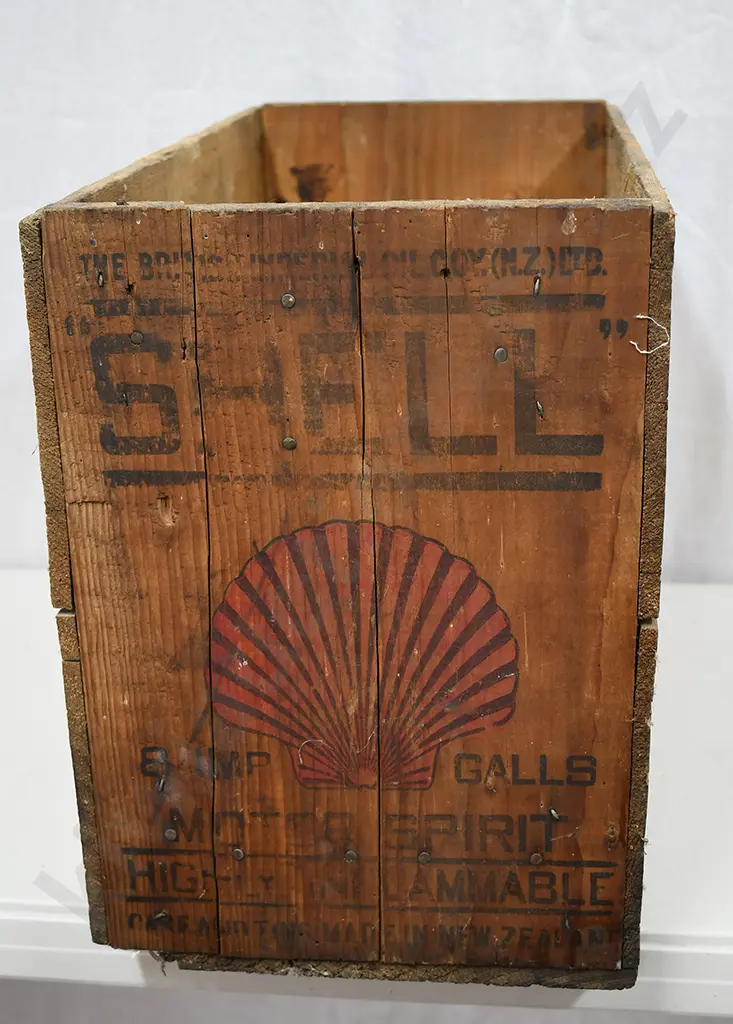 SHELL MOTOR OIL WOODEN BOX Image 1++