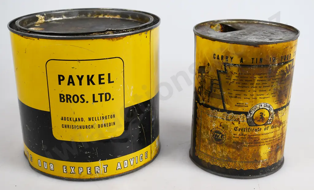 HOUGHTON'S & PAYKEL BROS TINS Image 1++