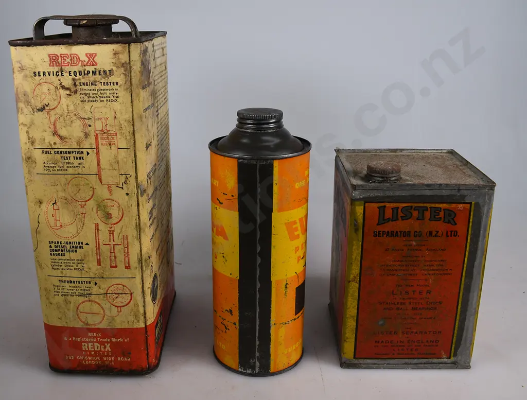 RED X EUROPA & LISTER TINS Image 1++