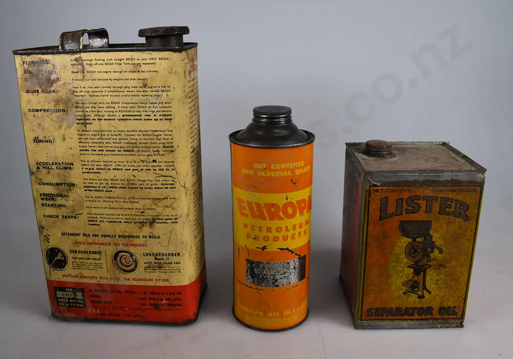 RED X EUROPA & LISTER TINS Image 1++