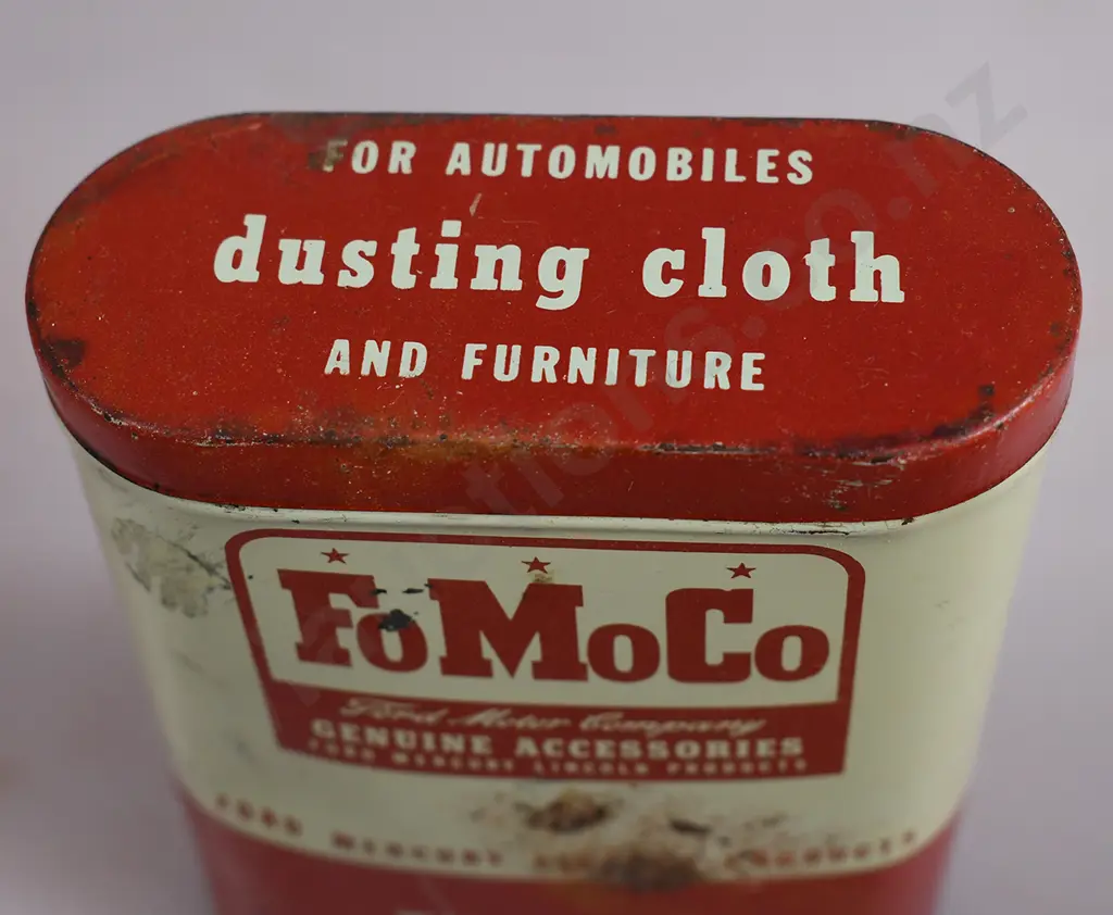 FORD HYDRAULIC BRAKE FLUID, FOMOCO POLISHING CLOTH TINS Image 1++