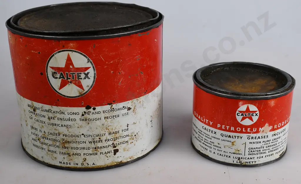 CALTEX OIL GREASE TINS Image 1++