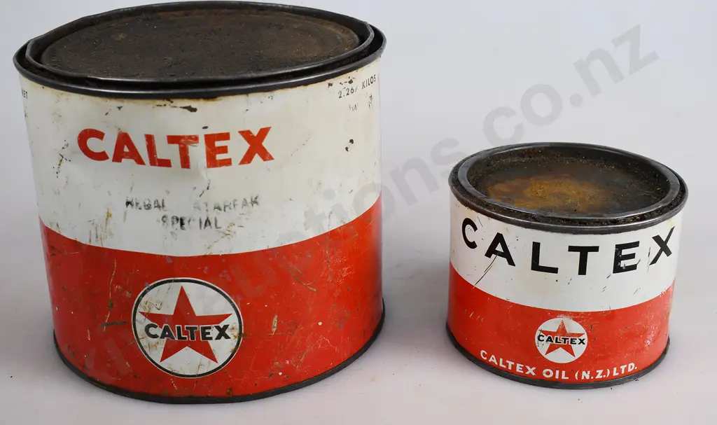 CALTEX OIL GREASE TINS Image 1++