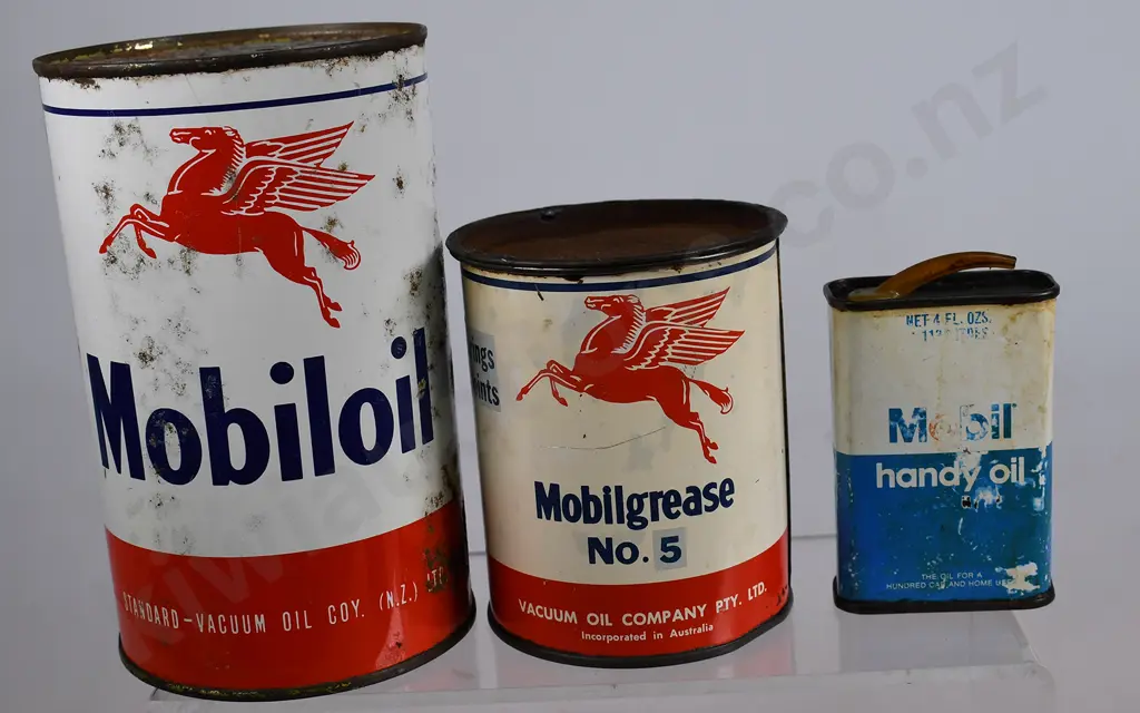 MOBIL OIL TINS Image 1++