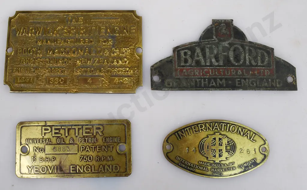 BRASS MAKERS PLATES Image 1++