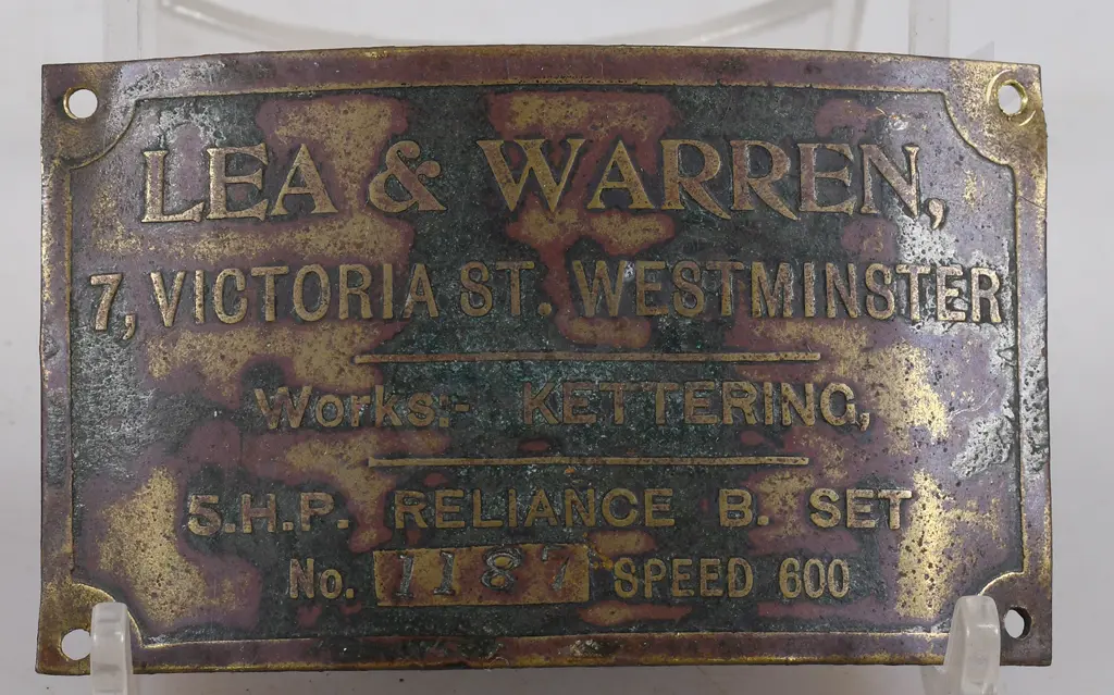 BRASS  MAKERS PLATES Image 1++