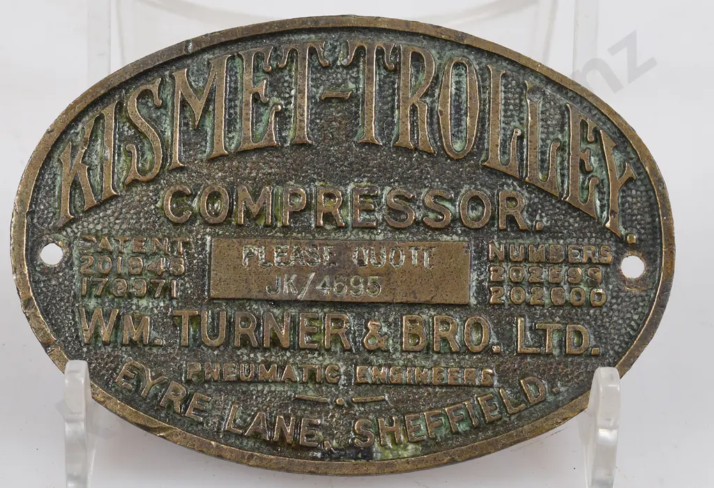 BRASS  MAKERS PLATES Image 1++