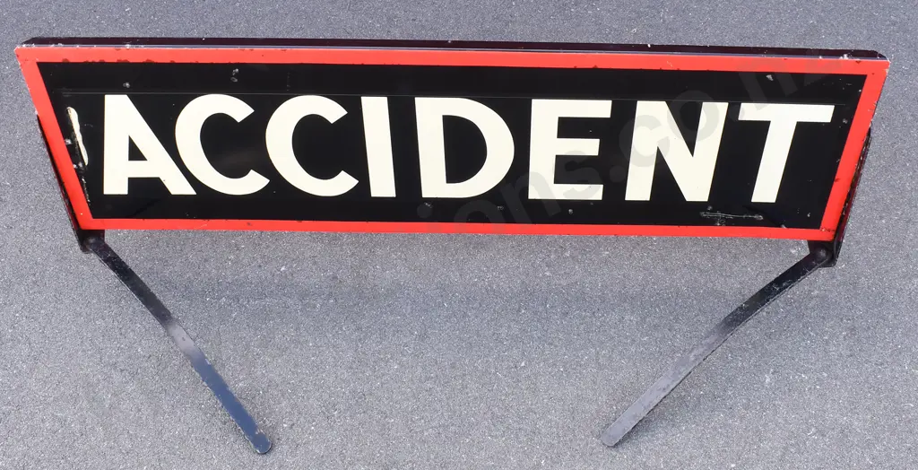 ACCIDENT ROAD SIGN Image 1++