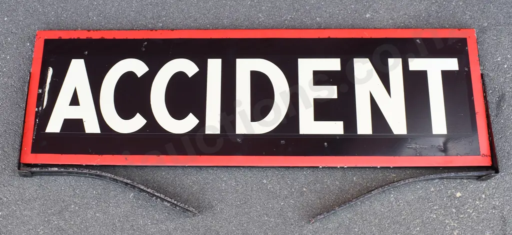 ACCIDENT ROAD SIGN Image 1++