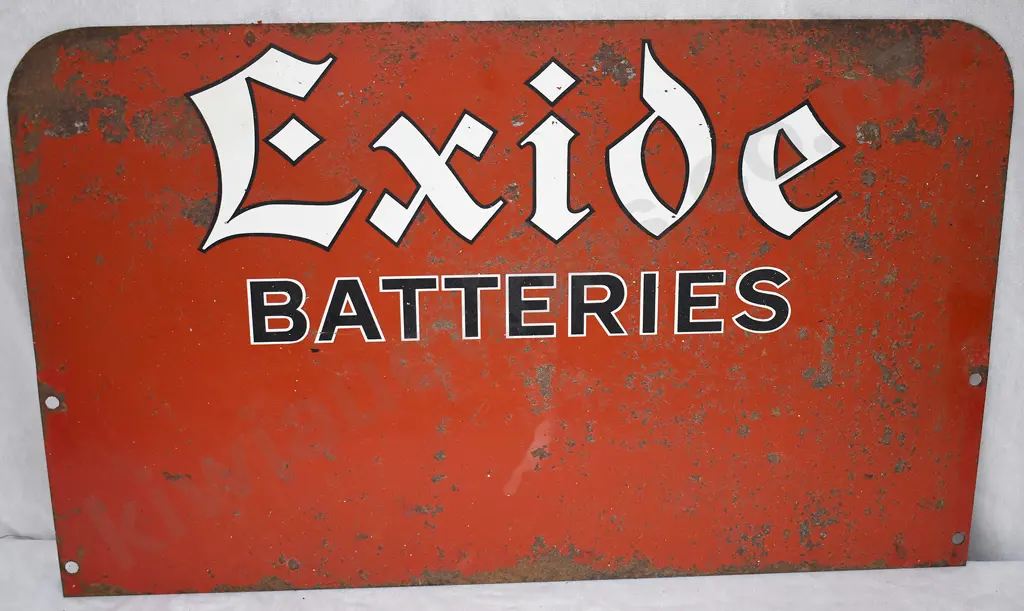 EXIDE BATTERIES PRINTED SIGN Image 1++