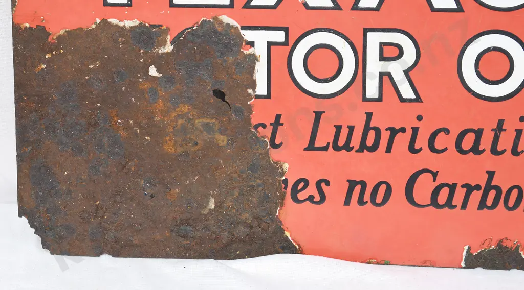 TEXACO MOTOR OIL ENAMEL SIGN Image 1++