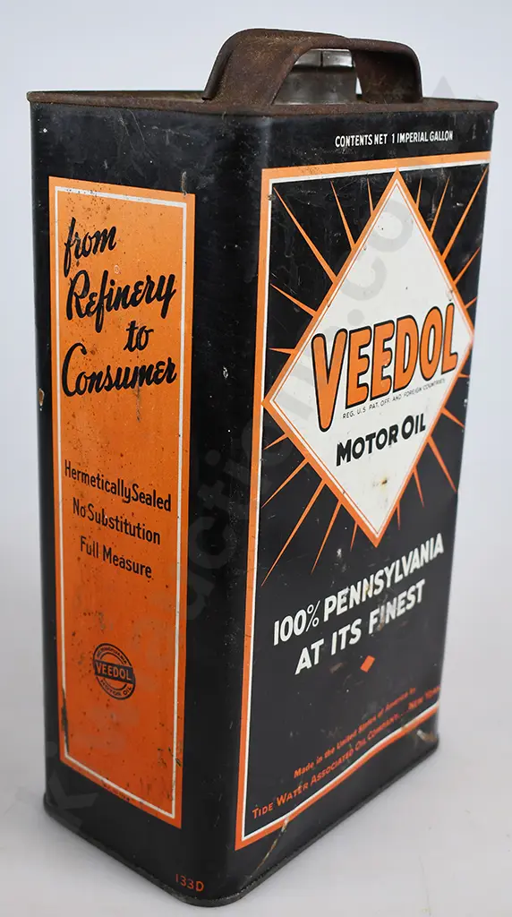 VEEDOL MOTOR OIL 1 GALLON TIN Image 1++