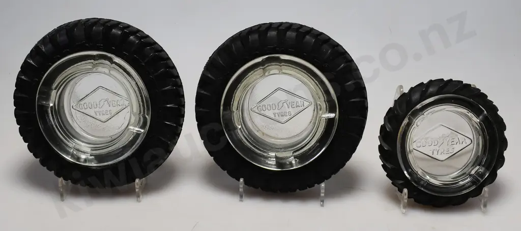 GOODYEAR ADVERTISING TYRE ASHTRAYS Image 1++