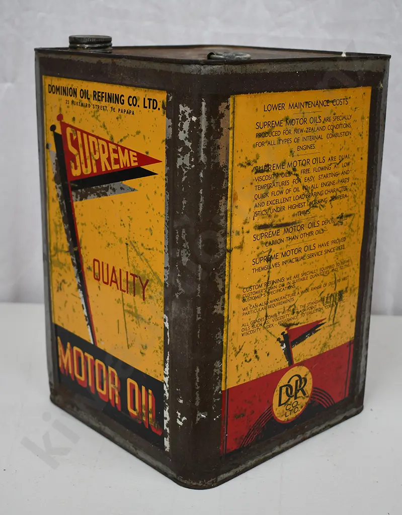 SUPREME QUALITY MOTOR OIL TIN Image 1++