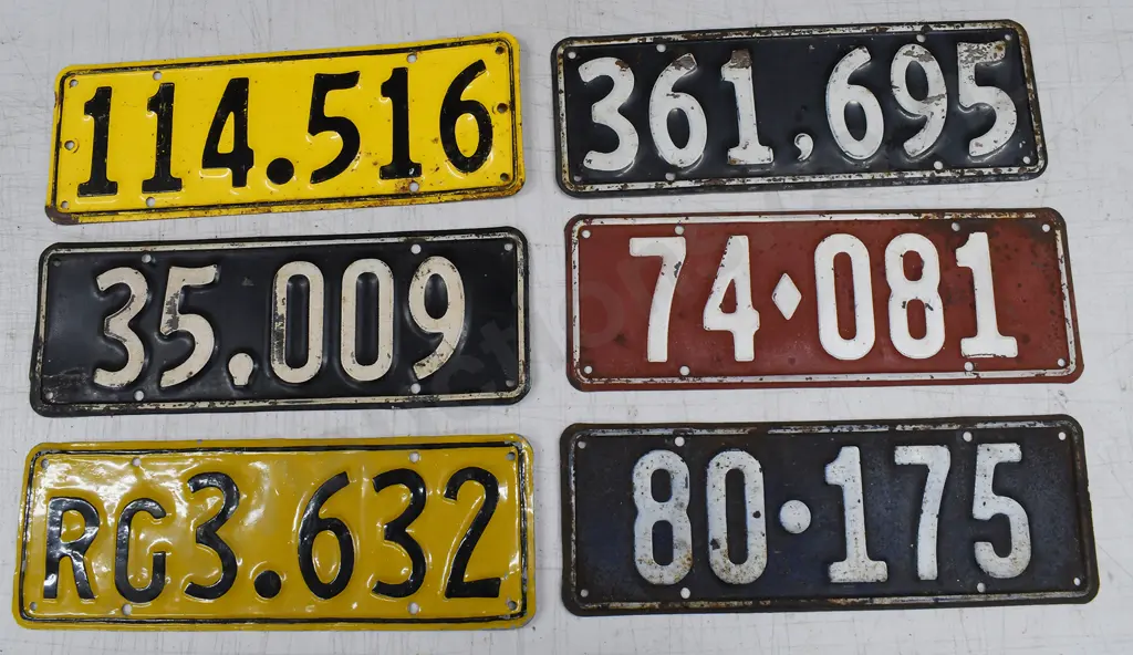 ASSORTED NEW ZEALAND SINGLE NUMBER PLATES Image 1++