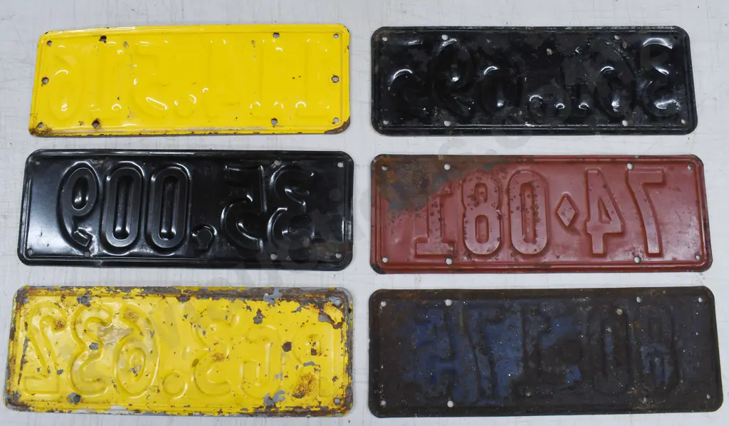 ASSORTED NEW ZEALAND SINGLE NUMBER PLATES Image 1++