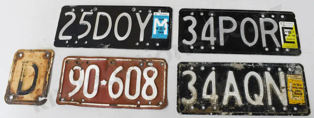 NEW ZEALAND MOTORCYCLE PC NUMBER PLATES Image 1++