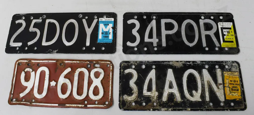 NEW ZEALAND MOTORCYCLE PC NUMBER PLATES Image 1++