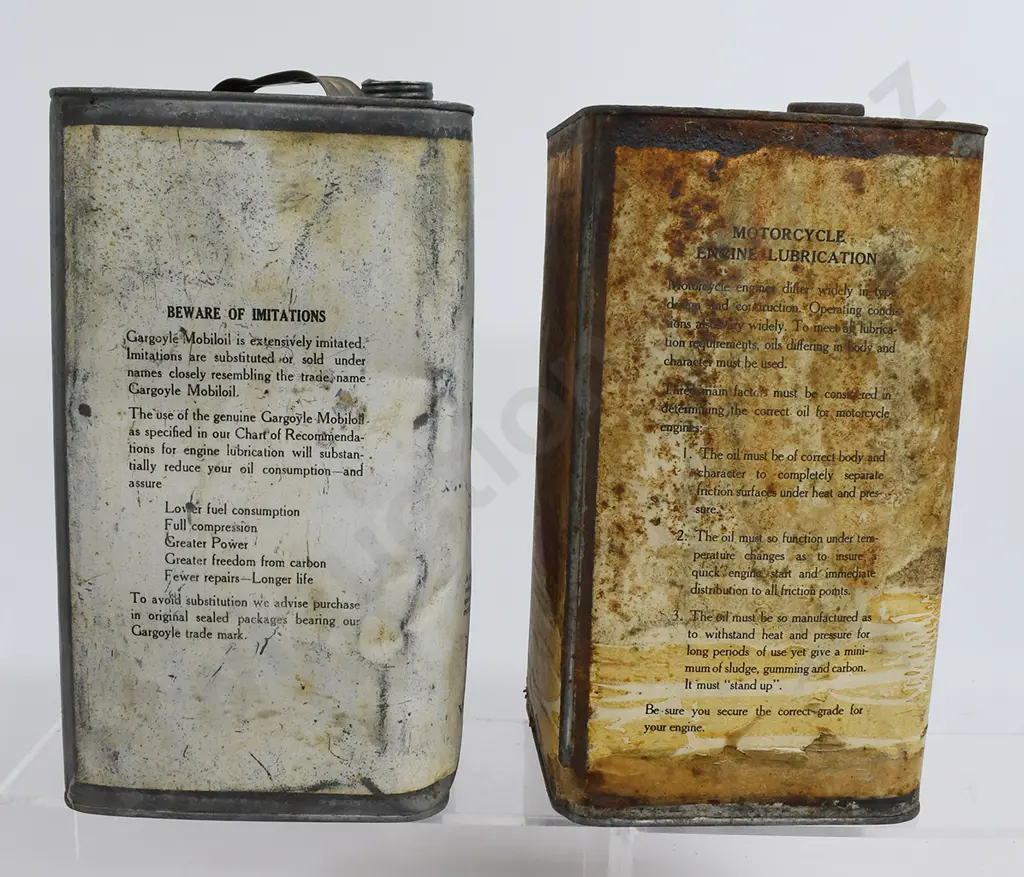 MOBILOIL TINS, VACUUM OIL COMPANY Image 1++