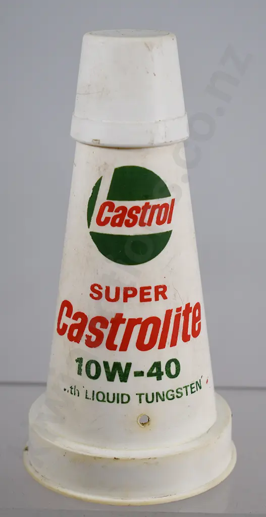 CASTROL SUPER CASTROLITE 10W-40 PLASTIC BOTTLE POURER & CAP Image 1++