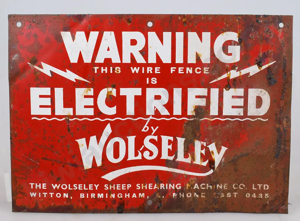 WORSLEY ELECTRIC FENCE SIGN Image 1++