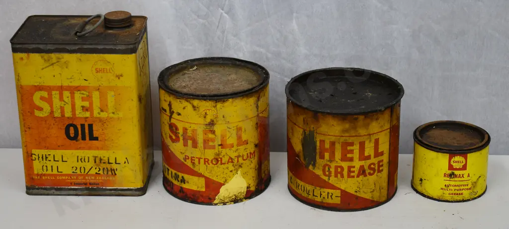 SHELL OIL & GREASE TINS Image 1++