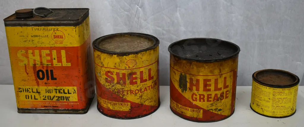 SHELL OIL & GREASE TINS Image 1++