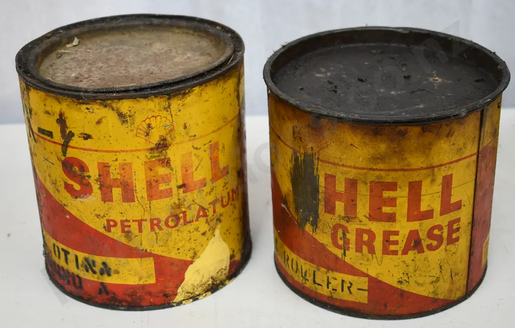SHELL OIL & GREASE TINS Image 1++